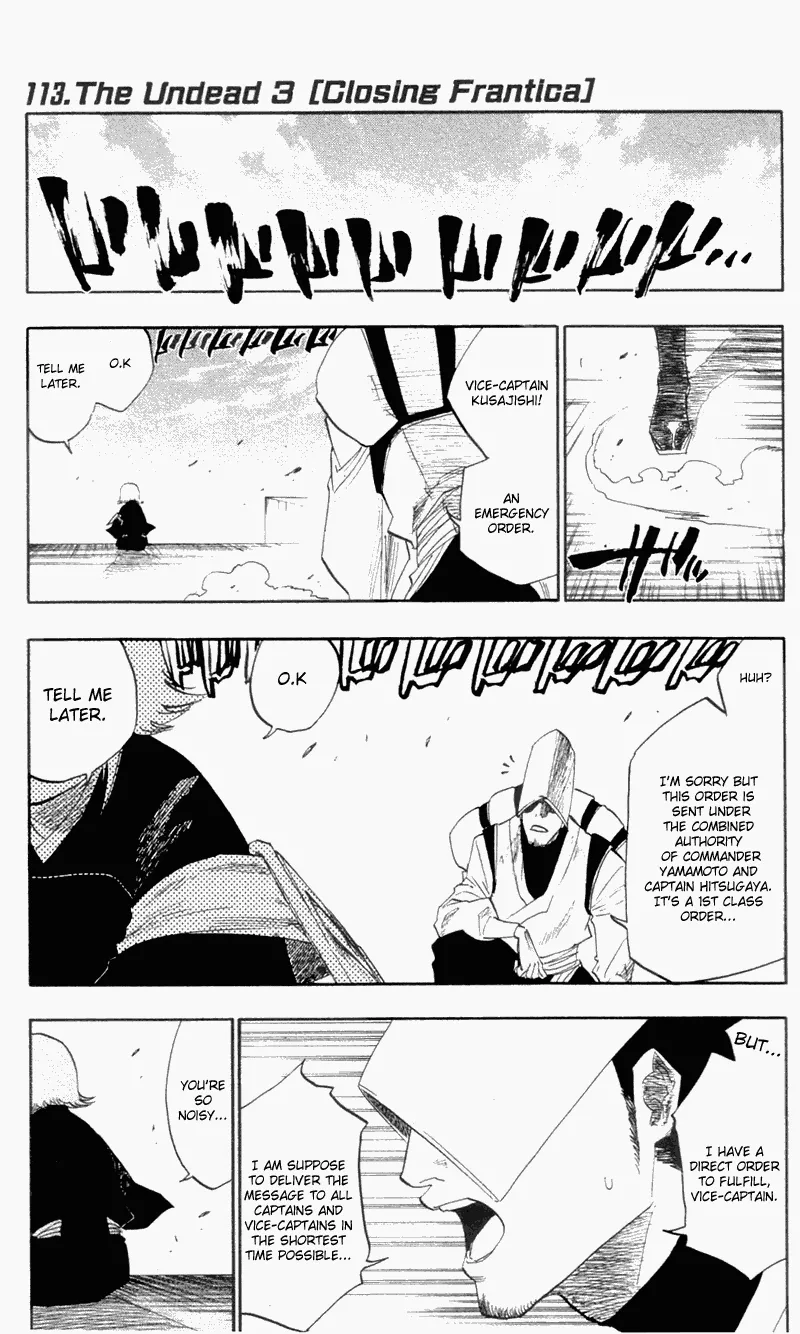 Read Bleach Chapter 113 - The Undead 3 (Closing Frantica) Online