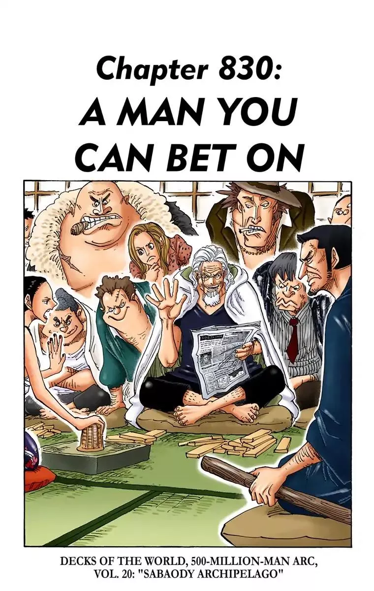 Read One Piece Chapter 830 - A Man You Can Bet On Online