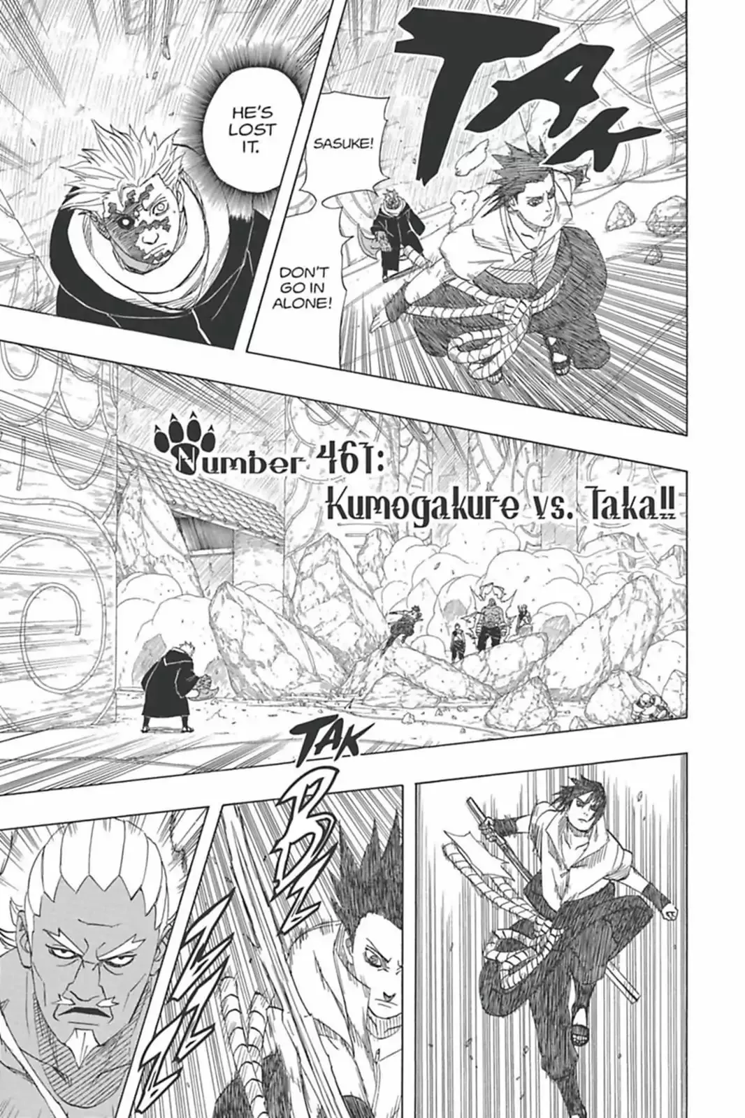 Read Naruto Chapter 461 - Kumogakure Vs. Taka!! Online