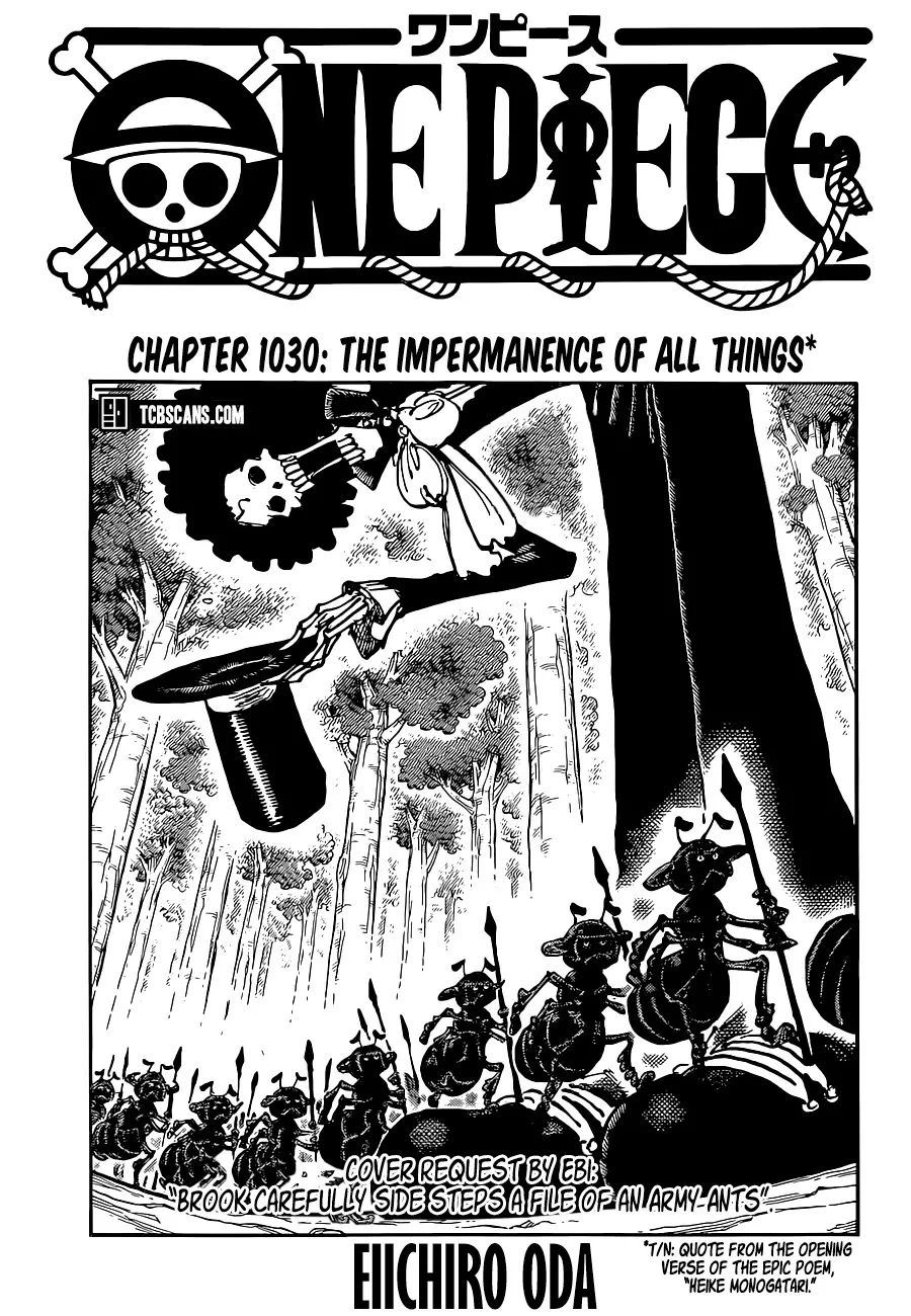 Read One Piece Chapter 1030 - The Impermanence of All Things Online