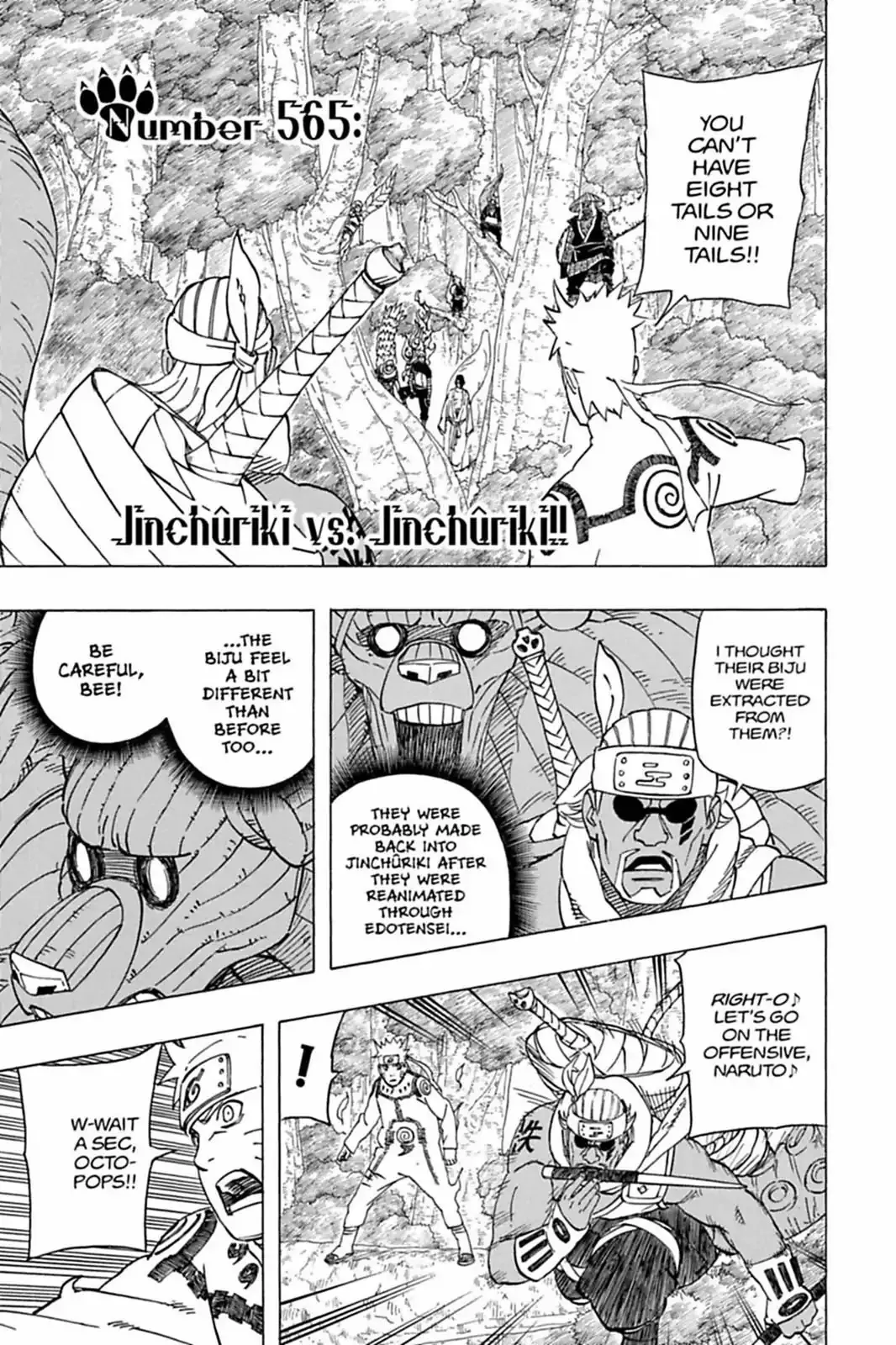 Read Naruto Chapter 565 - Jinchuriki Vs. Jinchuriki!! Online