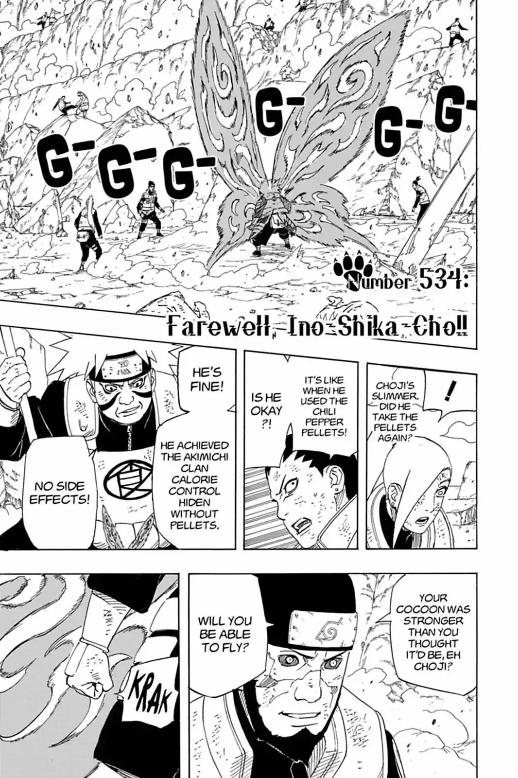 Read Naruto Chapter 534 - Farewell, Ino-Shika-Cho!! Online