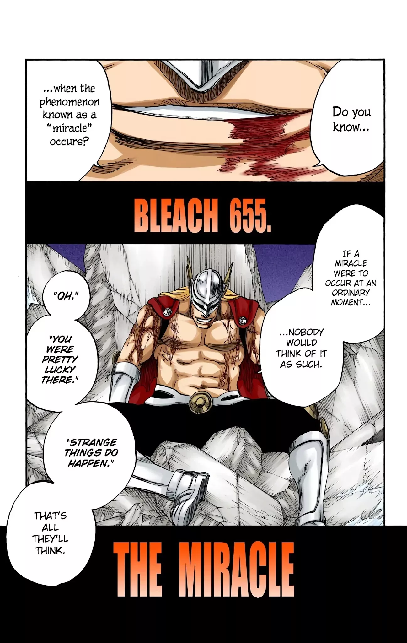 Read Bleach Chapter 655 - THE MIRACLE Online