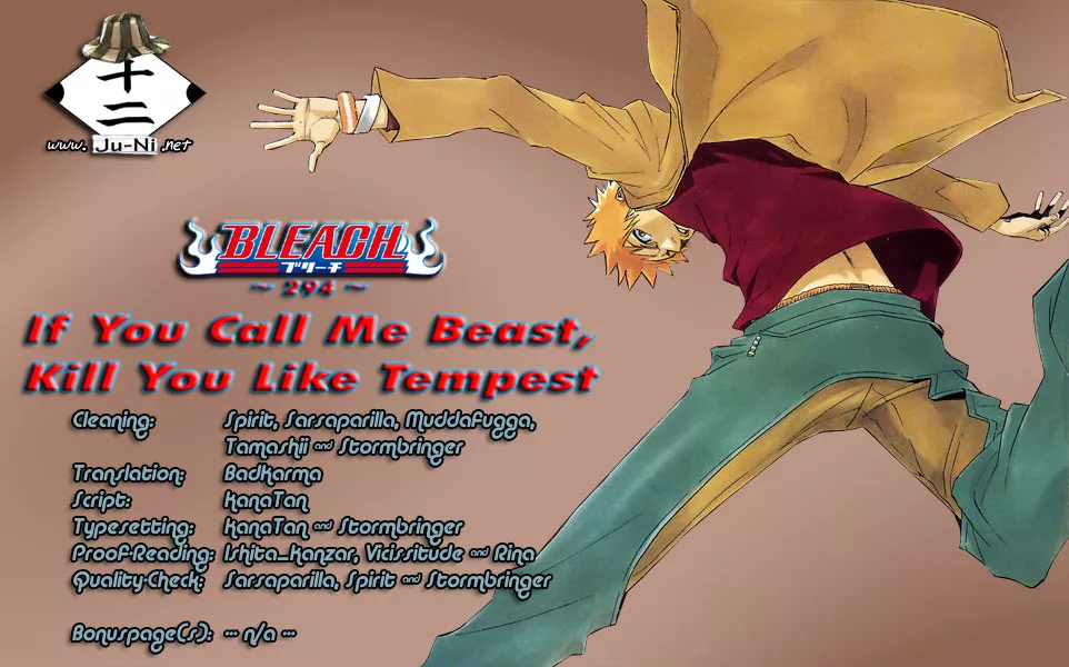 Read Bleach Chapter 294 - If You Call Me a Beast, I'll Kill You Like a Tempest Online