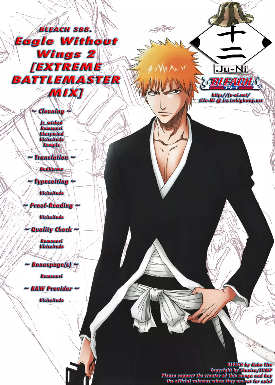 Read Bleach Chapter 388 - Eagle Without Wings 2 [Extreme Battlemasters Mix] Online